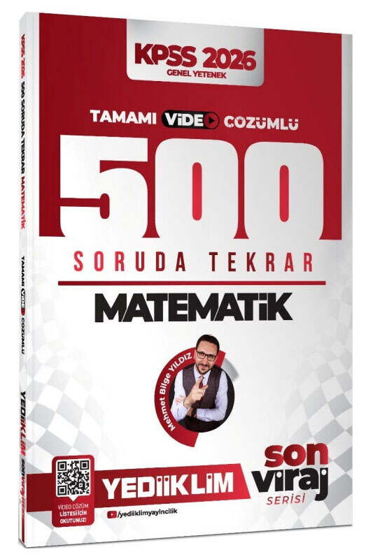 Yediiklim Yayınları 2026 KPSS Matematik Son Viraj Serisi Tamamı Video Çözümlü 500 Soruda Genel Tekrar Kampı