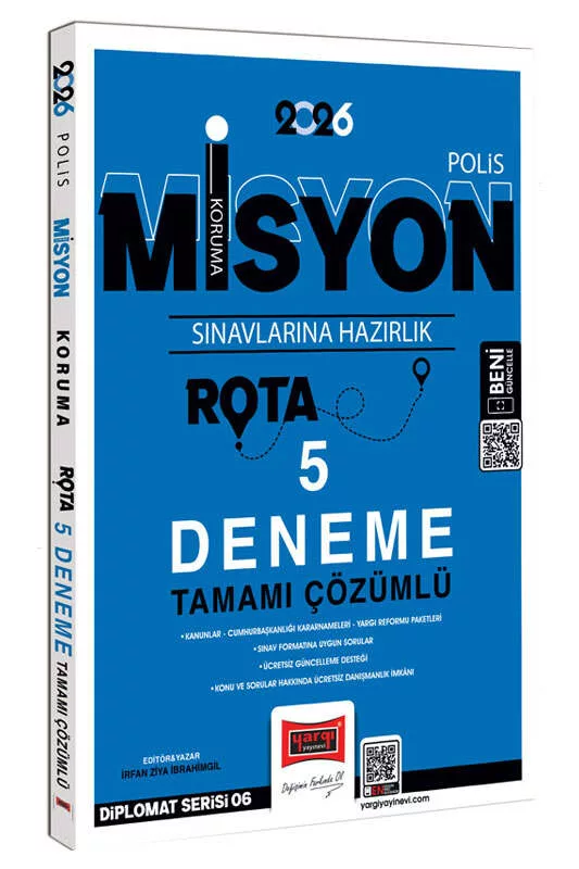 Yargı Yayınları 2026 Polis Misyon Koruma Sınavlarına Hazırlık Tamamı Çözümlü Rota 5 Deneme