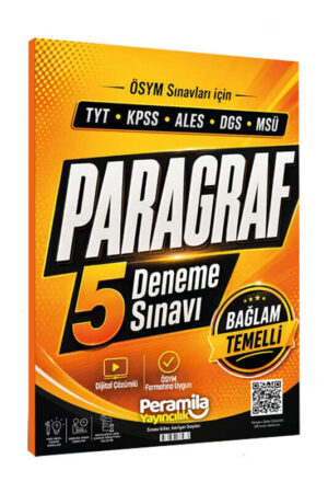 PeraMila Yayıncılık TYT KPSS ALES DGS MSÜ Paragraf Tamamı Dijital Çözümlü 5 Deneme Sınavı
