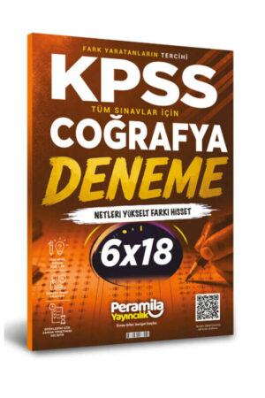 PeraMila Yayıncılık KPSS ve Tüm Sınavlar İçin Coğrafya 6x18 Tamamı Çözümlü Deneme Sınavı