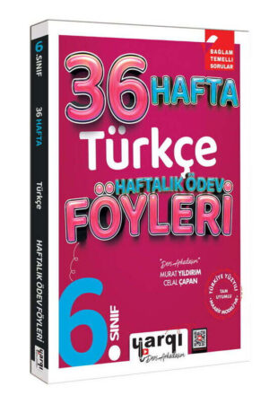 Yargı Ders Arkadaşım 6.Sınıf Türkçe 36 Haftalık Ödev Föyleri