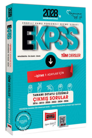 Yargı Yayınları 2028 EKPSS Ortaöğretim - Ön Lisans - Lisans Tüm Dersler İşitme 1 Adaylar İçin Tamamı Detaylı Çözümlü 10 Yıl Çıkmış Sorular