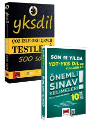 Yargı Yayınları YDT YKS Dilde Son 15 Yıl Önemli Sınav Kelimeleri ve YKSDİL Çöz İzle Oku Çevir Testleri 500 Soru İkili Set