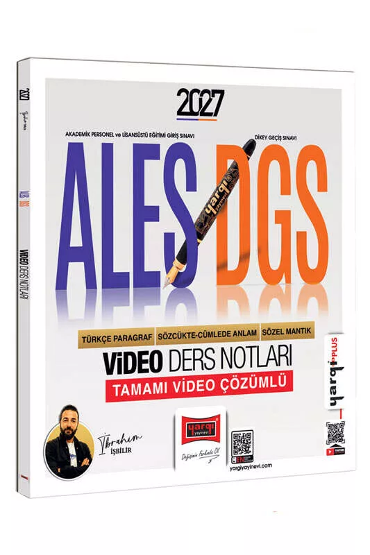 Yargı Yayınları 2027 ALES DGS Türkçe Paragraf - Sözcükte Anlam Sözel Mantık Video Ders Notları