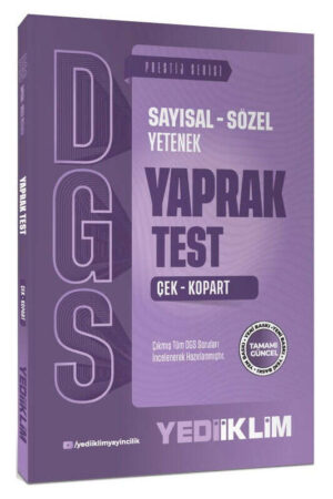 Yediiklim Yayınları 2027 DGS Sayısal Sözel Yetenek Çek Kopart Yaprak Test