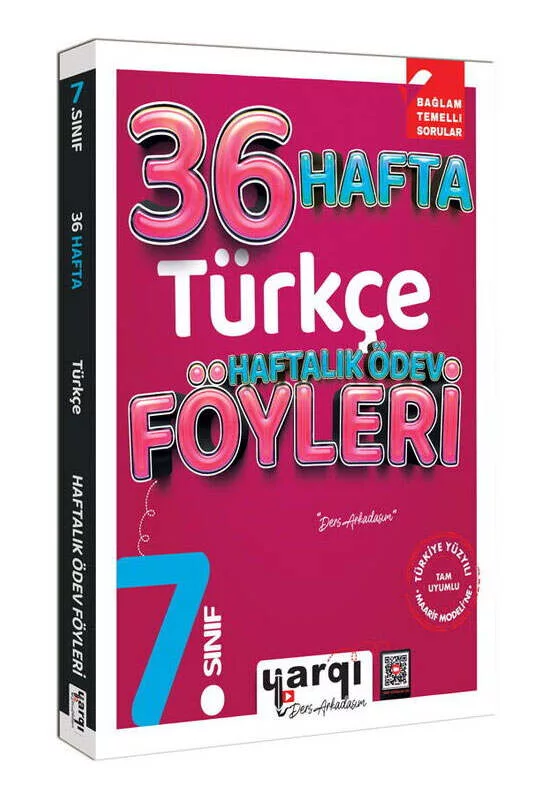 Yargı Ders Arkadaşım 7.Sınıf Türkçe 36 Haftalık Ödev Föyleri