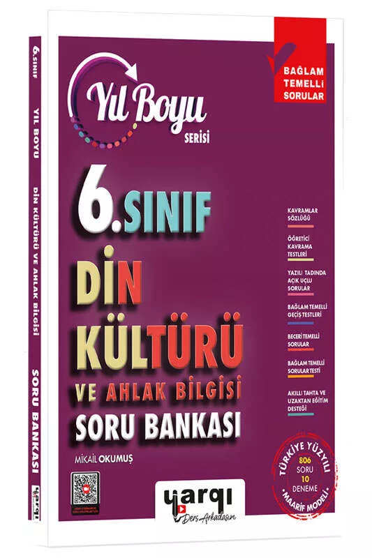 Yargı Ders Arkadaşım 6.Sınıf Din Kültürü ve Ahlak Bilgisi Yıl Boyu Soru Bankası