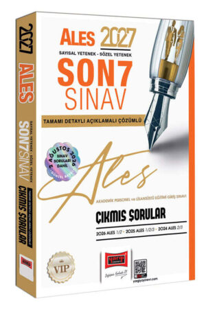 Yargı Yayınları 2027 ALES Sayısal-Sözel Yetenek Son 7 Sınav Tamamı Çözümlü Çıkmış Sorular 2 Ağustos Sınav Soruları Dahil