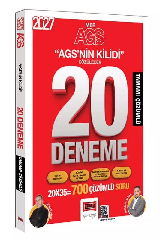 Yargı Yayınları 2027 MEB-AGS Tüm Dersler AGSnin Kilidi Tamamı Çözümlü 20 Deneme