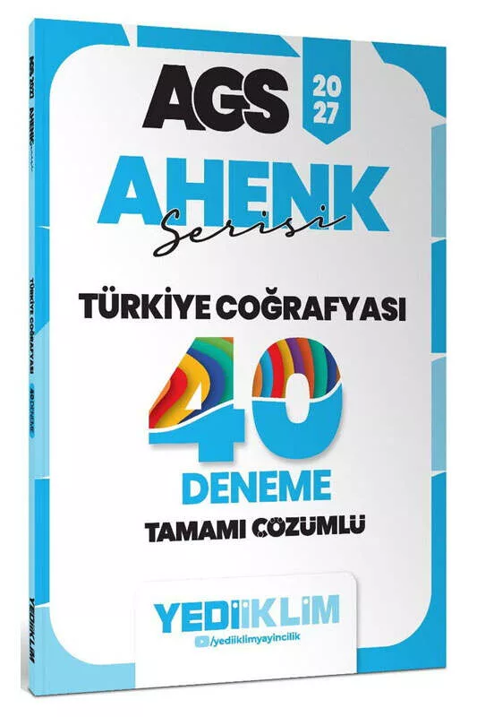 Yediiklim Yayınları 2027 MEB AGS Ahenk Serisi Türkiye Coğrafyası Tamamı Çözümlü 40 Deneme