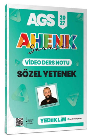 Yediiklim Yayınları 2027 MEB AGS Ahenk Serisi Sözel Yetenek Video Ders Notları
