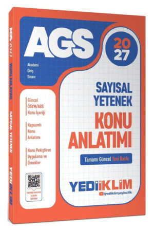 Yediiklim Yayınları 2027 MEB AGS Sayısal Yetenek Konu Anlatımı