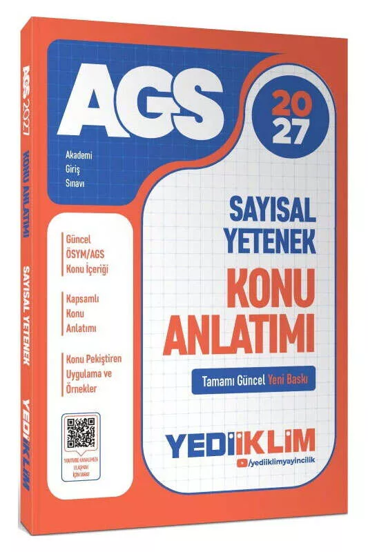 Yediiklim Yayınları 2027 MEB AGS Sayısal Yetenek Konu Anlatımı