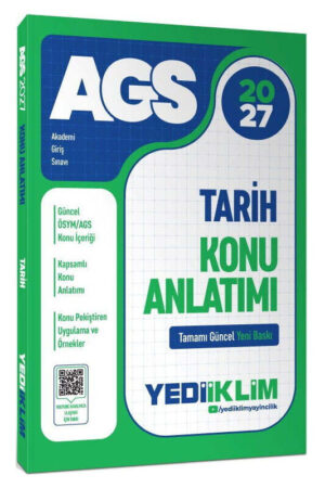 Yediiklim Yayınları 2027 MEB AGS Tarih Konu Anlatımı