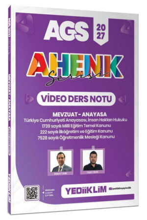 Yediiklim Yayınları 2027 AGS Ahenk Serisi Mevzuat Anayasa Video Ders Notu