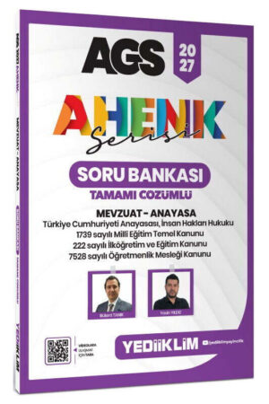 Yediiklim Yayınları 2027 AGS Ahenk Serisi Mevzuat Anayasa Tamamı Çözümlü Soru Bankası