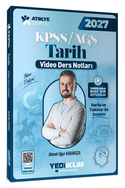 Yediiklim Yayınları 2027 KPSS AGS Atölye Serisi Genel Kültür Tarih Video Ders Notları