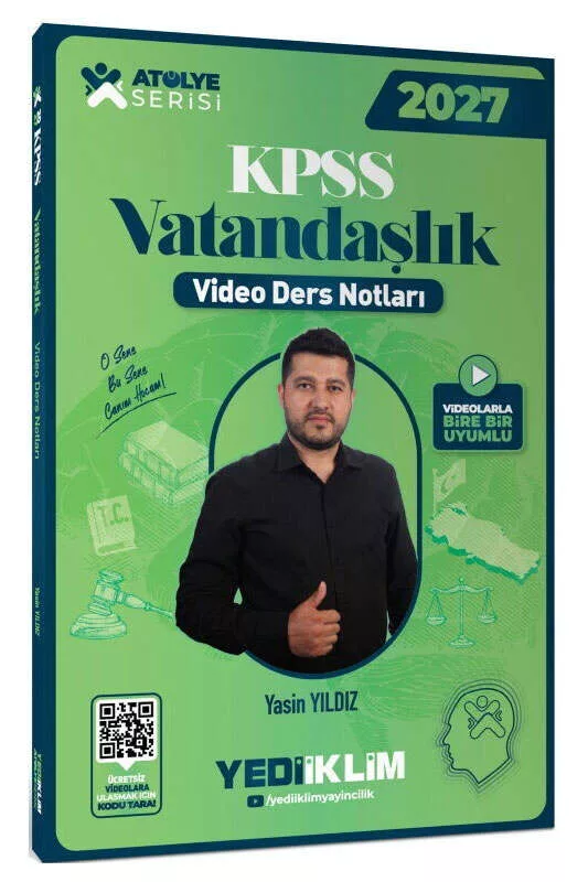 Yediiklim Yayınları 2027 KPSS Atölye Serisi Genel Kültür Vatandaşlık Video Ders Notları
