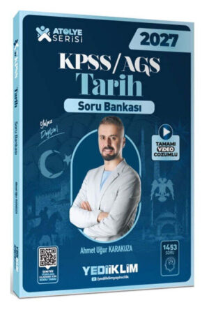 Yediiklim Yayınları 2027 KPSS AGS Atölye Serisi Genel Kültür Tarih Tamamı Video Çözümlü Soru Bankası