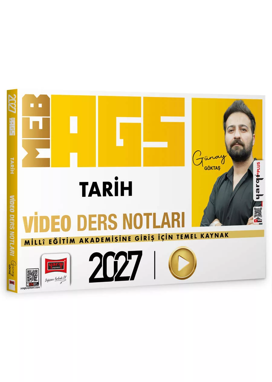 Yargı Yayınları 2027 MEB AGS Öğretmen Adayları İçin Tarih Video Ders Notları