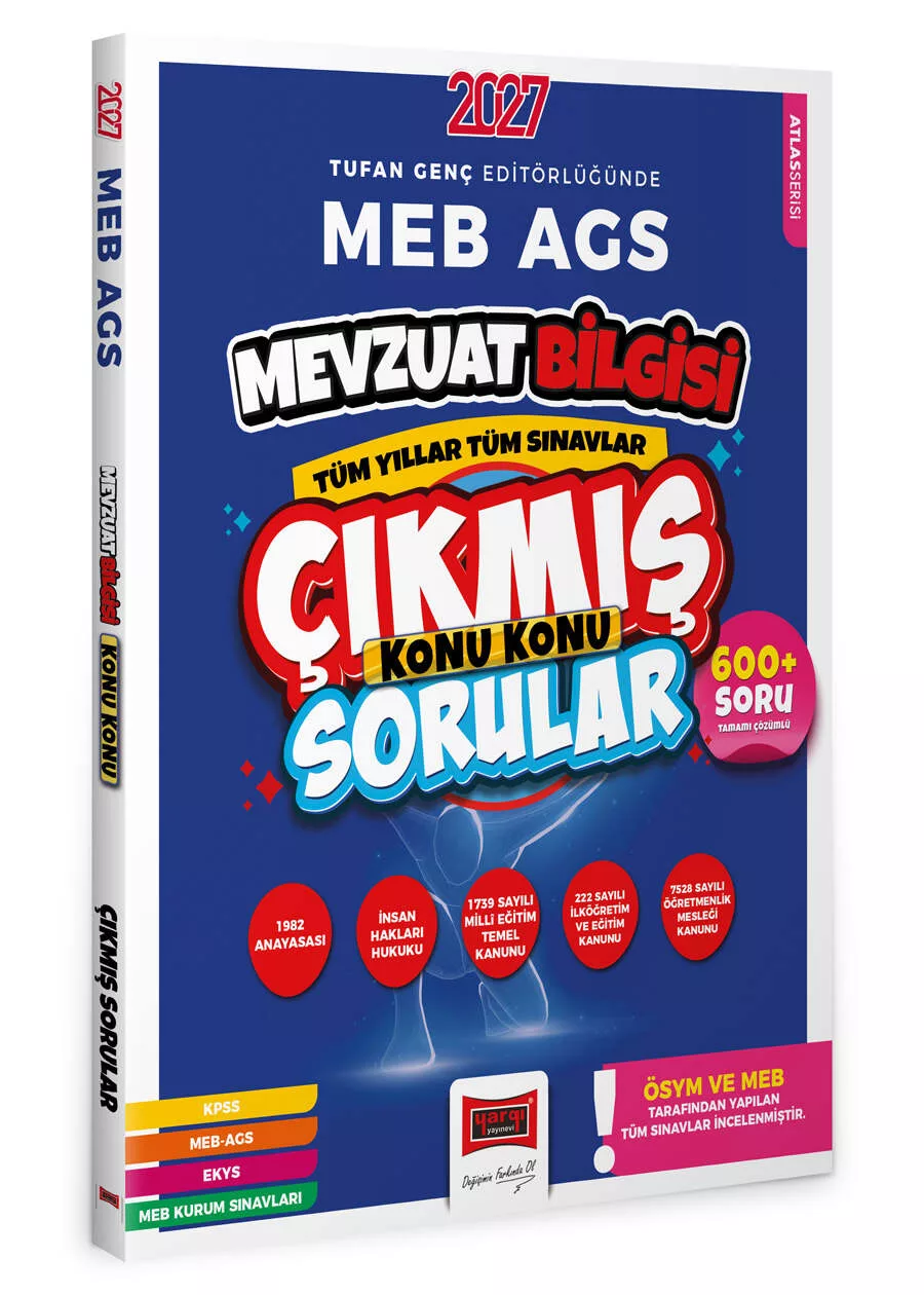 Yargı Yayınları 2027 MEB AGS Mevzuat Bilgisi Tüm Yıllar Tüm Sınavlar Konu Konu Çıkmış Sorular