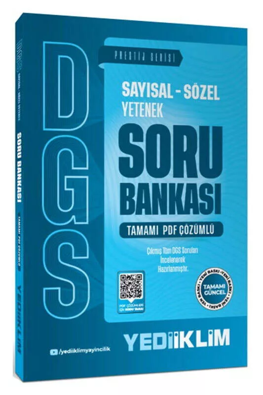 Yediiklim Yayınları 2027 DGS Prestij Serisi Sayısal Sözel Yetenek Tamamı PDF Çözümlü Soru Bankası