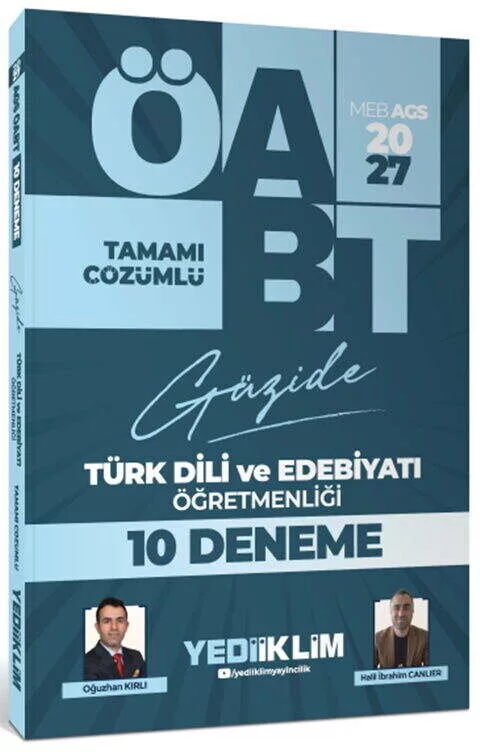 Yediiklim Yayınları 2027 MEB AGS ÖABT Güzide Türk Dili ve Edebiyatı Öğretmenliği Tamamı Çözümlü 10 Deneme
